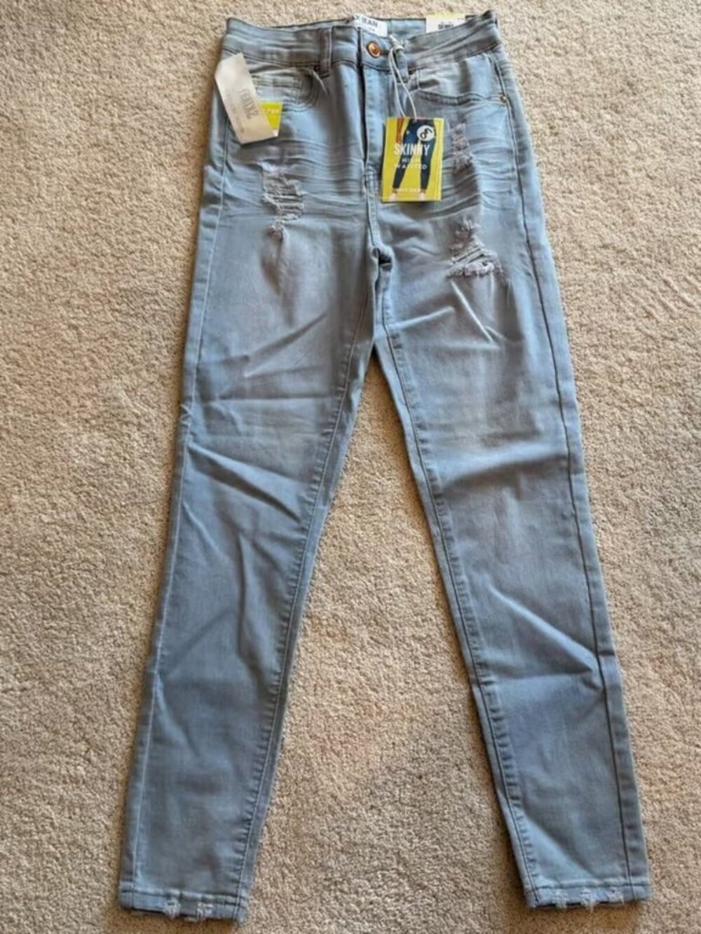 WAX JEANS Collection Sz 3/26 Skinny High-Waisted Distressed Jeans